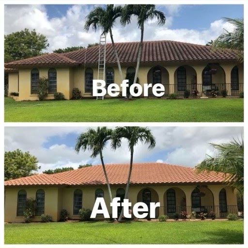 Pressure Washing Boca Raton white roof cleaning