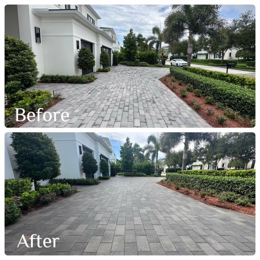 Before And After Professional Pressure Washing Service